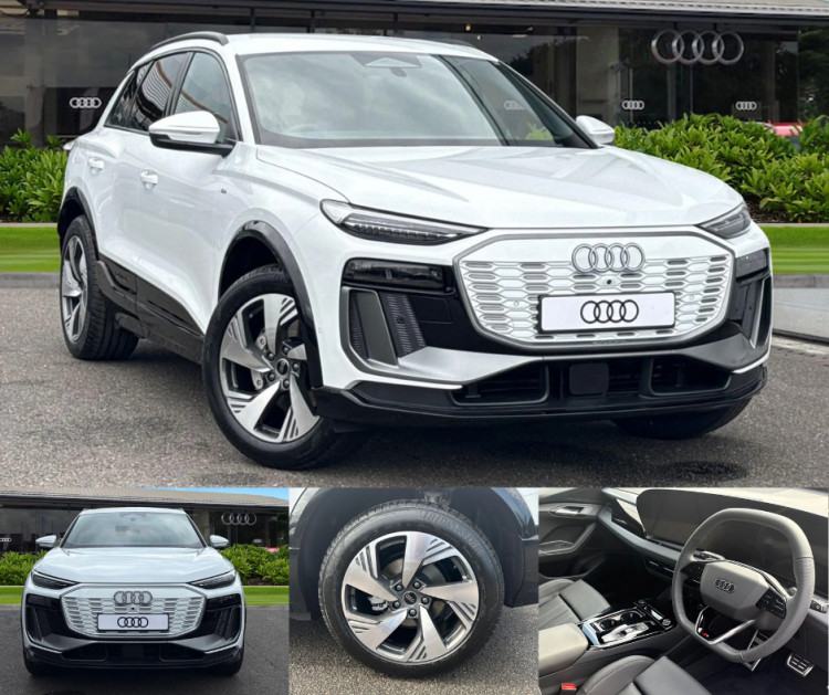 This Audi Q6 e-Tron is finished in Glacier White. (Photo: Swansway)