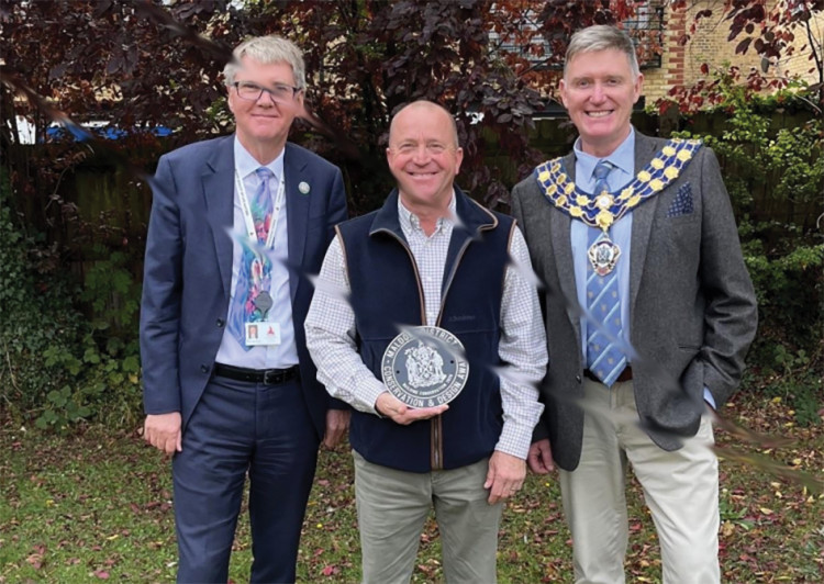 From left: John Driver, Chairman of the Judging Panel; David Graves, owner and builder; Kevin Lagan, Chairman of Maldon District Council
