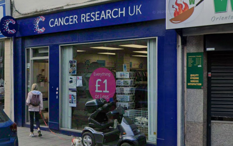 Cancer Research will be closing its Hazel Grove and Stockport town centre charity shops in May 2026 (Image - Google Maps)