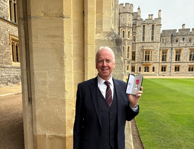 David Keene with his MBE (image supplied)