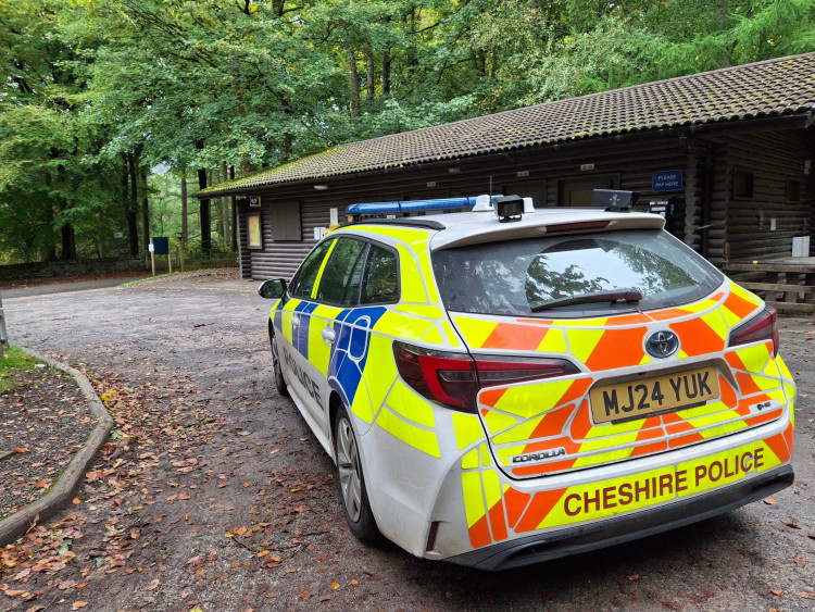 Cheshire Police have been patrolling Macclesfield Forest following reports of a flasher (Credit: Cheshire Police)