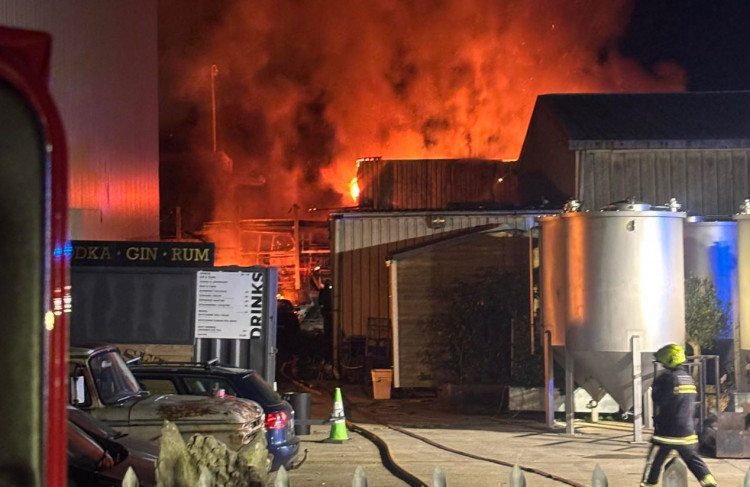 A fire on Friday, 10 October, destroyed a commercial building in Castle Cary.