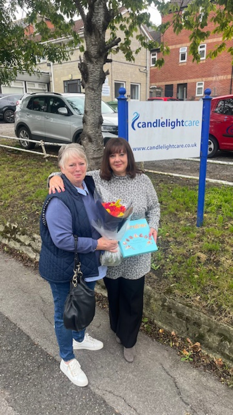 Shirley Morse (left) with Registered Manager Tracy Weare (right)