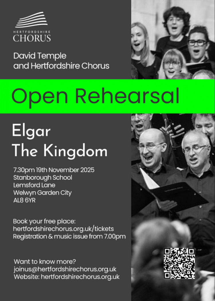 Elgar's The Kingdom Open Rehearsal with David Temple and Hertfordshire Chorus