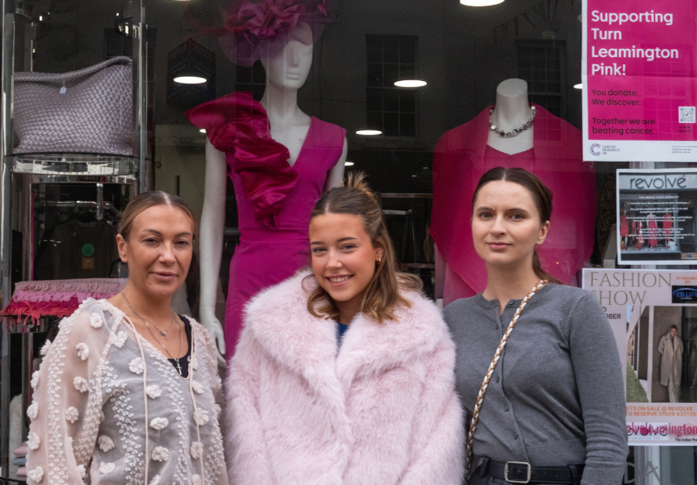 Nicola Turnham Maci Kirkman and Yevhennia Tymchenko at Revolve on Warwick Street (image via Leamington Photographic Society)