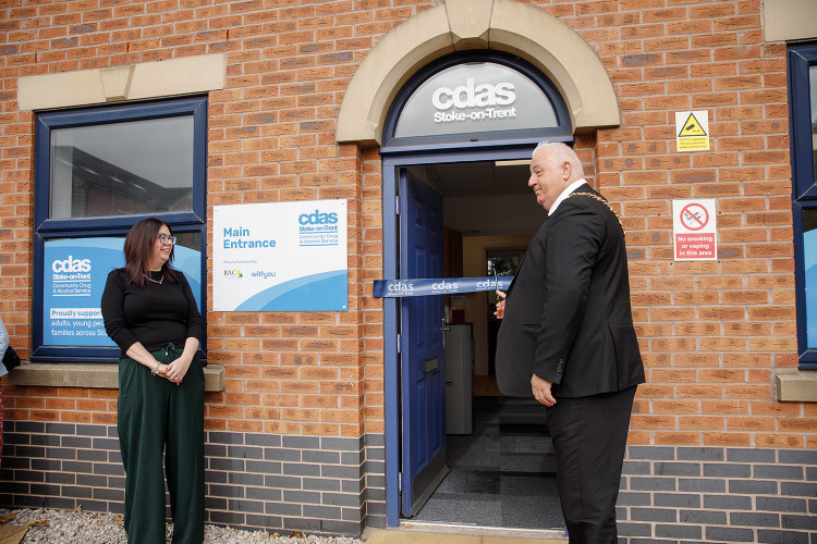 The ribbon cutting at Community Drug & Alcohol Service's new home