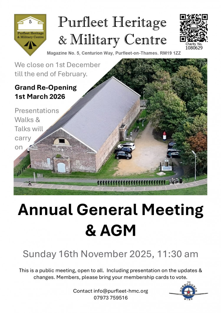 Purfleet Heritage & Military Centre Annual General Meeting & AGM Purfleet Heritage & Military Centre Annual General Meeting & AGM