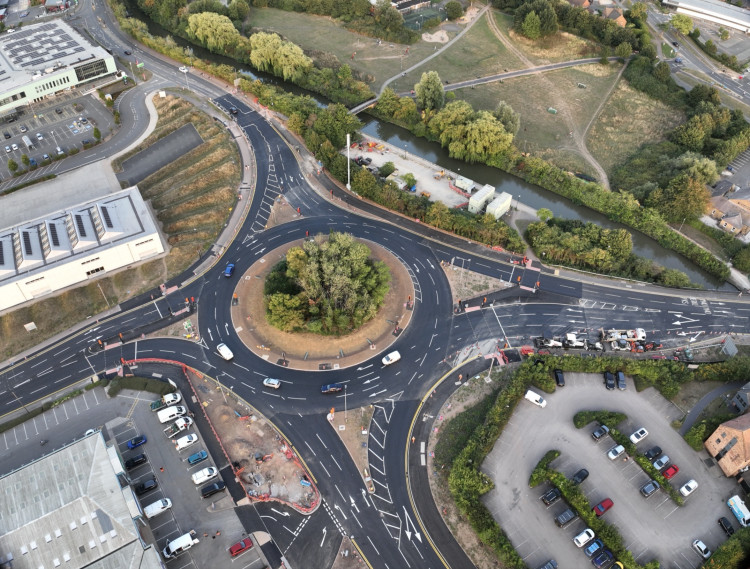 The Europa Way Improvement Project on A452 Ford Foundry has been completed after months of roadworks (image via WCC) 