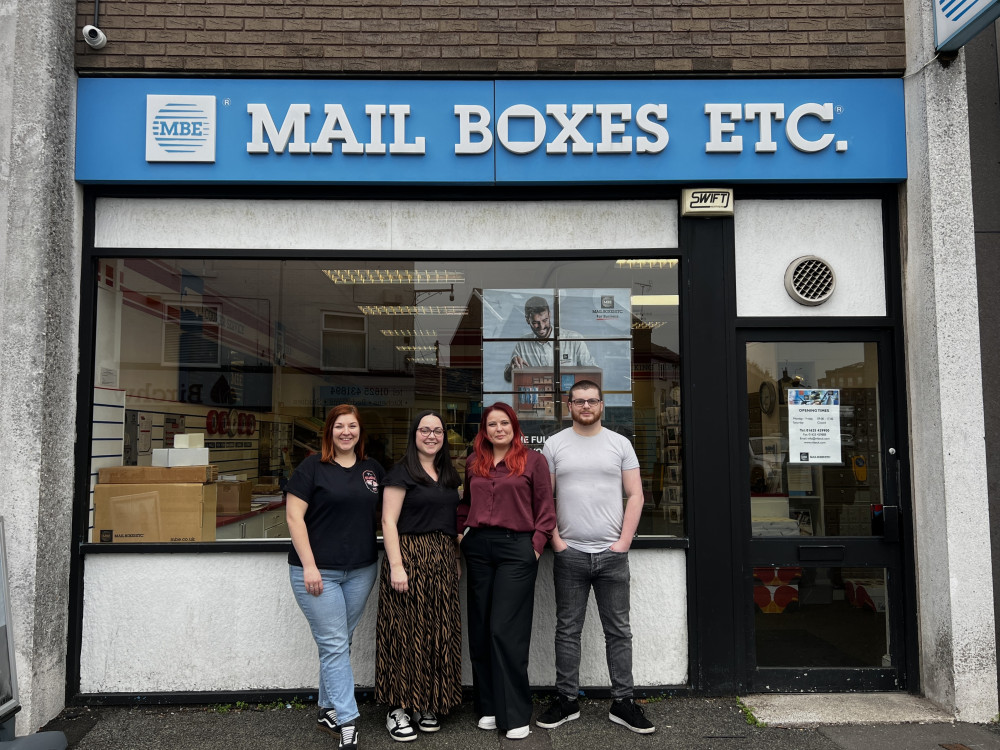 The new team at Mail Boxes Etc. on Park Green (Credit: Tabitha Wilkin Cortes) The new team at Mail Boxes Etc. on Park Green (Credit: Tabitha Wilkin Cortes)