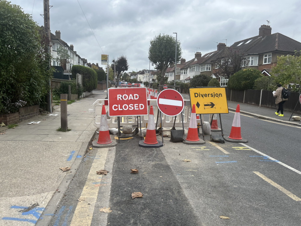 The works are taking place on Villiers Avenue, Kingston (Credit: Tilly O'Brien) The works are taking place on Villiers Avenue, Kingston (Credit: Tilly O'Brien)