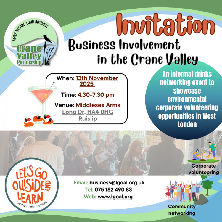 Business Involvement in the Crane Valley – Environmental & Networking Drinks Event Business Involvement in the Crane Valley – Environmental & Networking Drinks Event