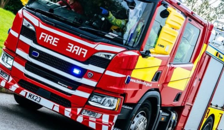 Emergency services were called to a car fire on Wednesday night (Credit: CFRS)