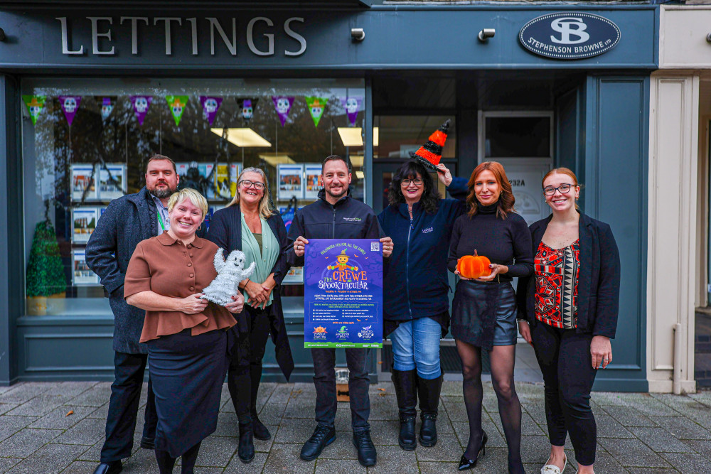 Crewe Spooktacular takes place on Saturday 25 October, when Lyceum Square, Victoria Centre and Market Square will be filled with free Halloween activities from 11am to 3.30pm (Discover Crewe). Crewe Spooktacular takes place on Saturday 25 October, when Lyceum Square, Victoria Centre and Market Square will be filled with free Halloween activities from 11am to 3.30pm (Discover Crewe).