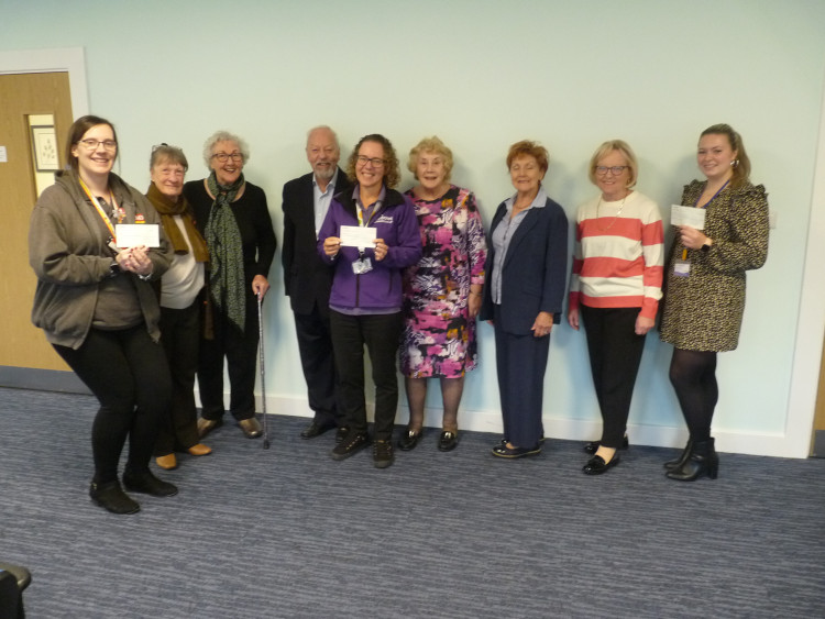 Cheques were presented by committee members to representative from the three local causes (Photo: CWLC)