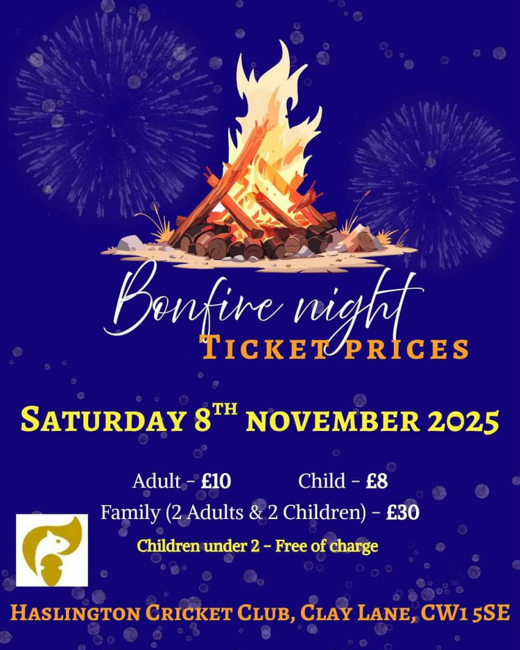 Haslington Cricket Club Fireworks and Bonfire