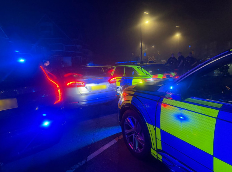 Officers from the road crime team managed to sting the car and box it in, bringing it to a stop