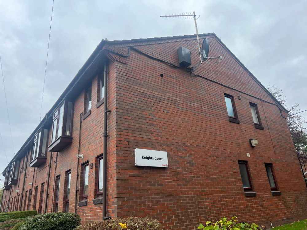 The investigation led police to Knights Court, off Copper Street (Credit: Nub News) The investigation led police to Knights Court, off Copper Street (Credit: Nub News)