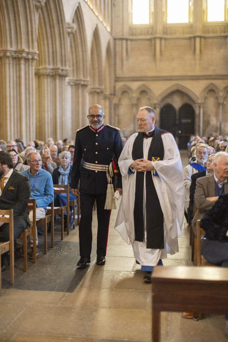 Mohammed Saddiq DL, HM Lord-Lieutenant of Somerset, with WCCT new Patron, the Very Reverend Toby Wright, Dean of Wells