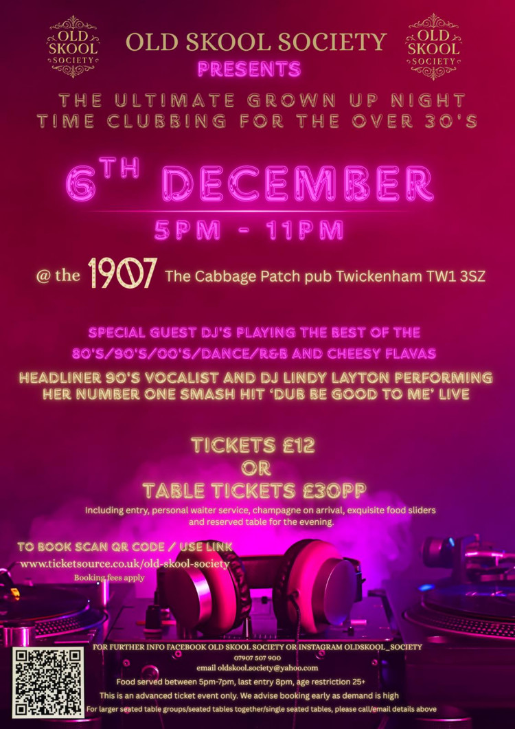 Over 30’s Old Skool clubbing event Over 30’s Old Skool clubbing event