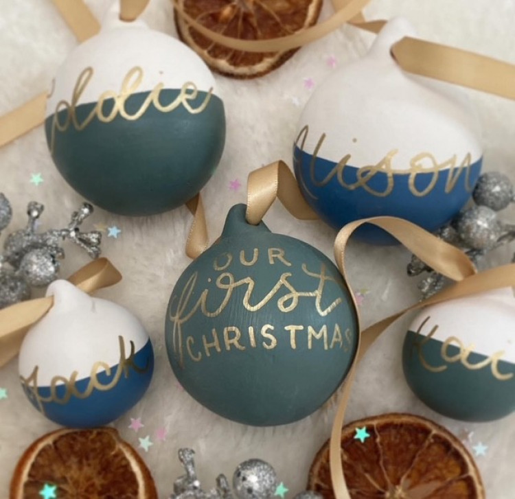 Calligraphy Baubles Calligraphy Baubles