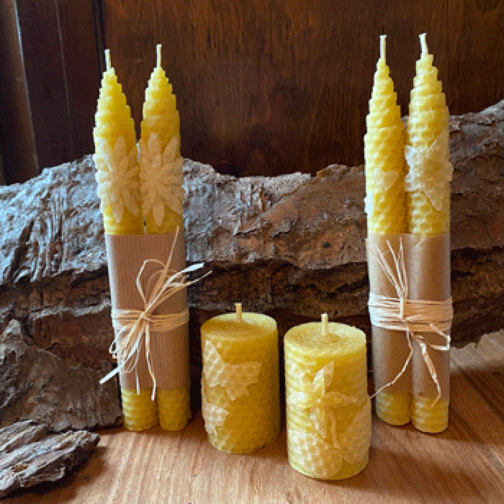 Rolled Beeswax Candles