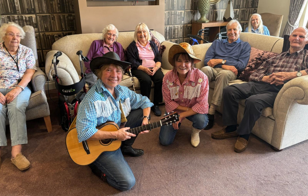 Country & Western came to Crandon Springs Care Home in Wells with musical duo The Calamity Janes, who got residents toe-tapping, clapping and singing along.