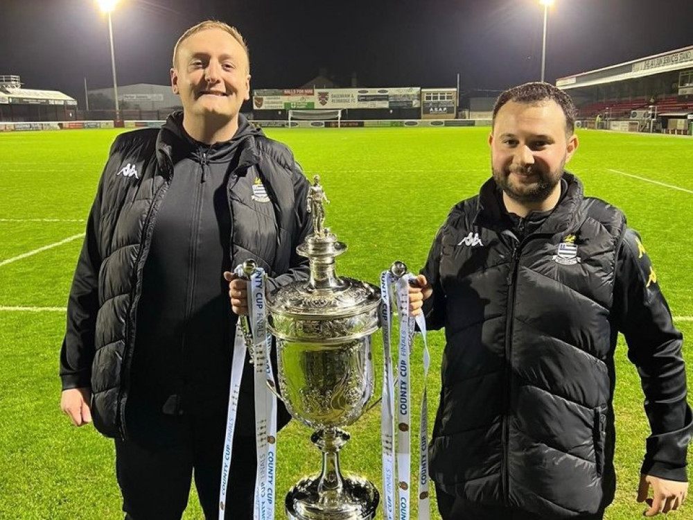 Success at Redbridge for George Christou and Jack Toghli included lifting the Essex Senior Cup. Success at Redbridge for George Christou and Jack Toghli included lifting the Essex Senior Cup.
