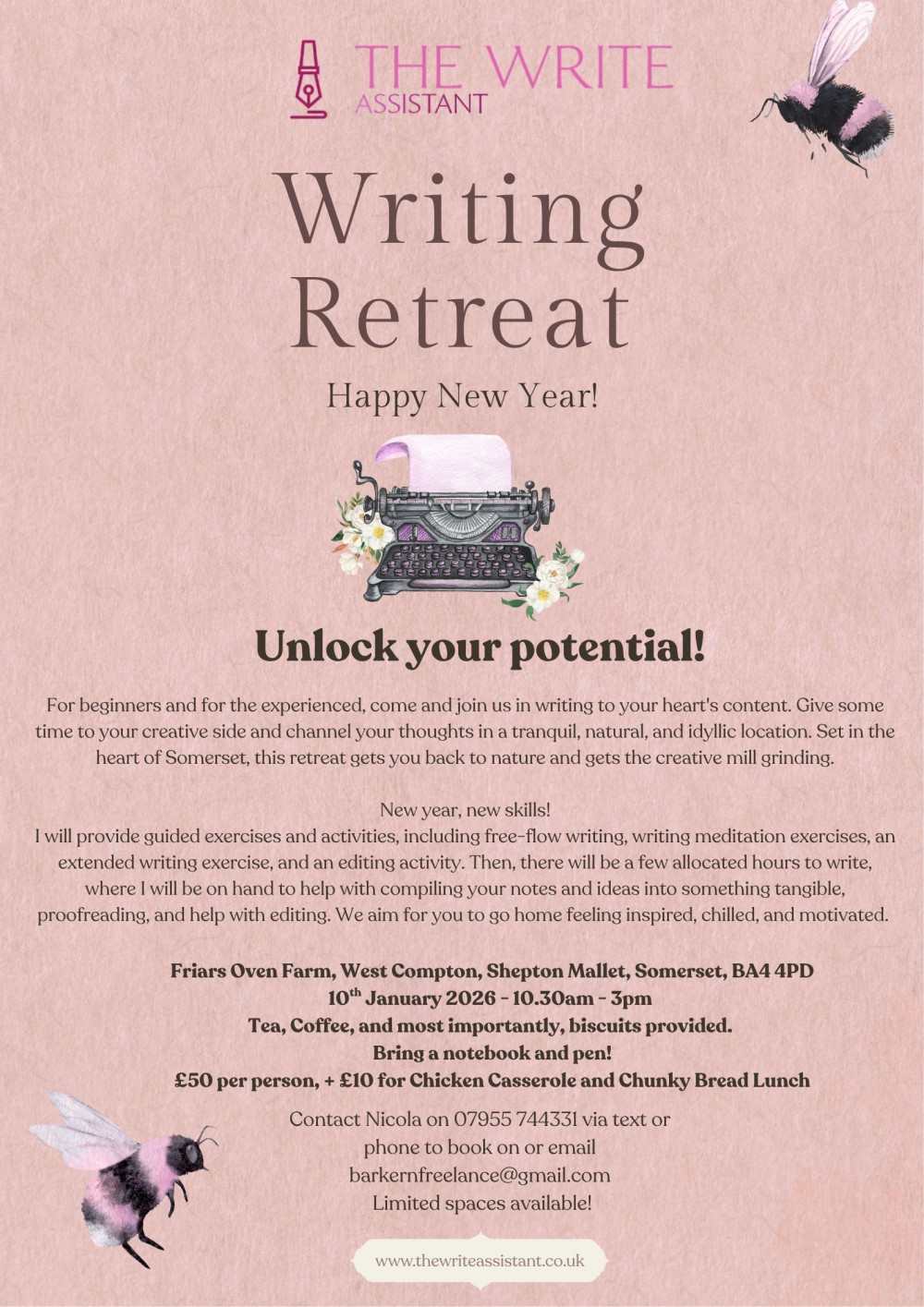 Writing Retreat with The Write Assistant Writing Retreat with The Write Assistant