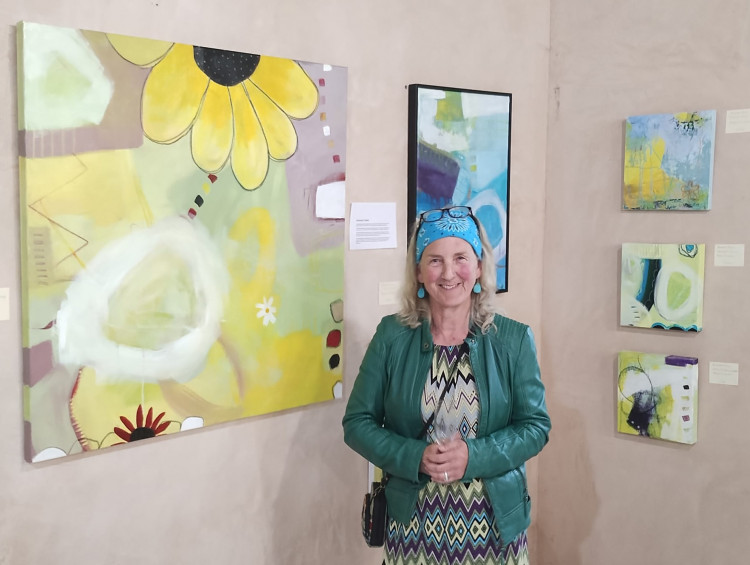 Shepton artist Amanda Fowler displays her work at a previous exhibition