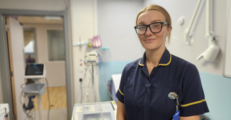 Senior Specialist IPC Practitioner at Mid Cheshire Hospitals, Kay McMeeken, in the Emergency Department at Leighton Hospital (MCHT).