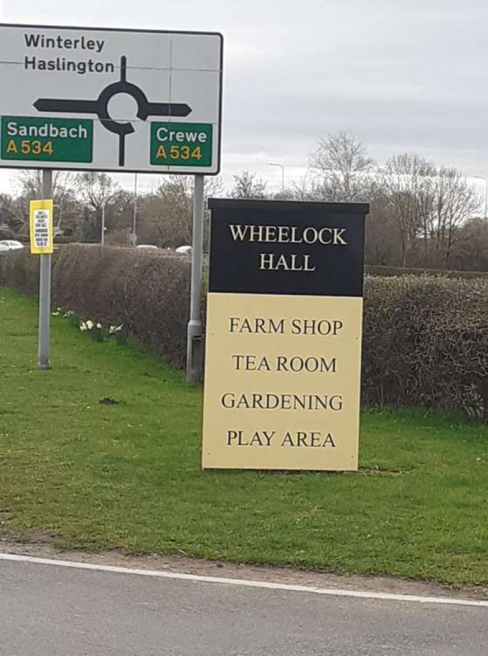Emergency services were called out after a vehicle hit and tree and overturned near Wheelock Hall Farm shop in Sandbach yesterday (Monday). (Photo: Nub News) Emergency services were called out after a vehicle hit and tree and overturned near Wheelock Hall Farm shop in Sandbach yesterday (Monday). (Photo: Nub News)