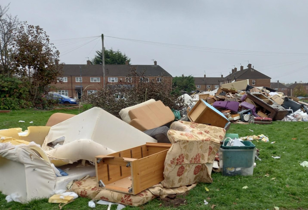 Dumped items by an unauthorised bonfire last year (Image via: Cheshire West and Chester Council) Dumped items by an unauthorised bonfire last year (Image via: Cheshire West and Chester Council)