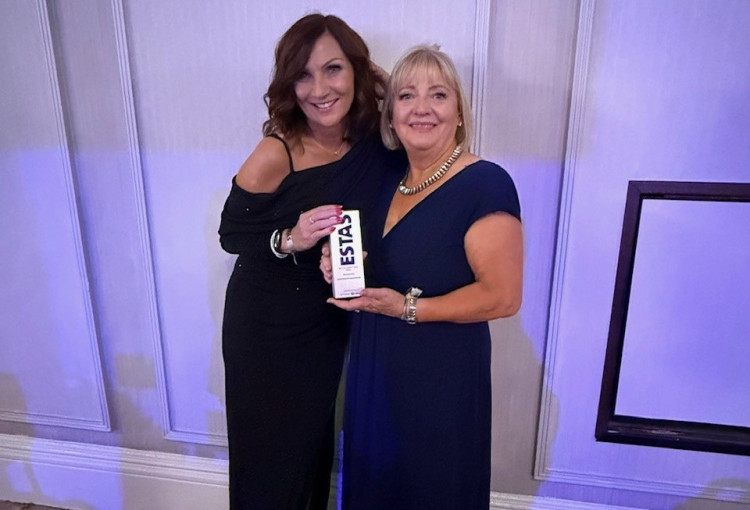 Julie Philpot (right) and Donna McCamphill of Julie Philpot Residential at Friday's glittering awards ceremony (image supplied)