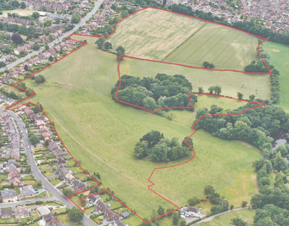 The application site for 160 homes and a 70-bed care home off Crewe Road in Sandbach (From Planning Docs) The application site for 160 homes and a 70-bed care home off Crewe Road in Sandbach (From Planning Docs)