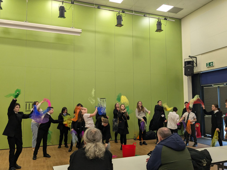 Children enjoying a creative drama workshop with RYTC and Education Selection Box (image supplied)