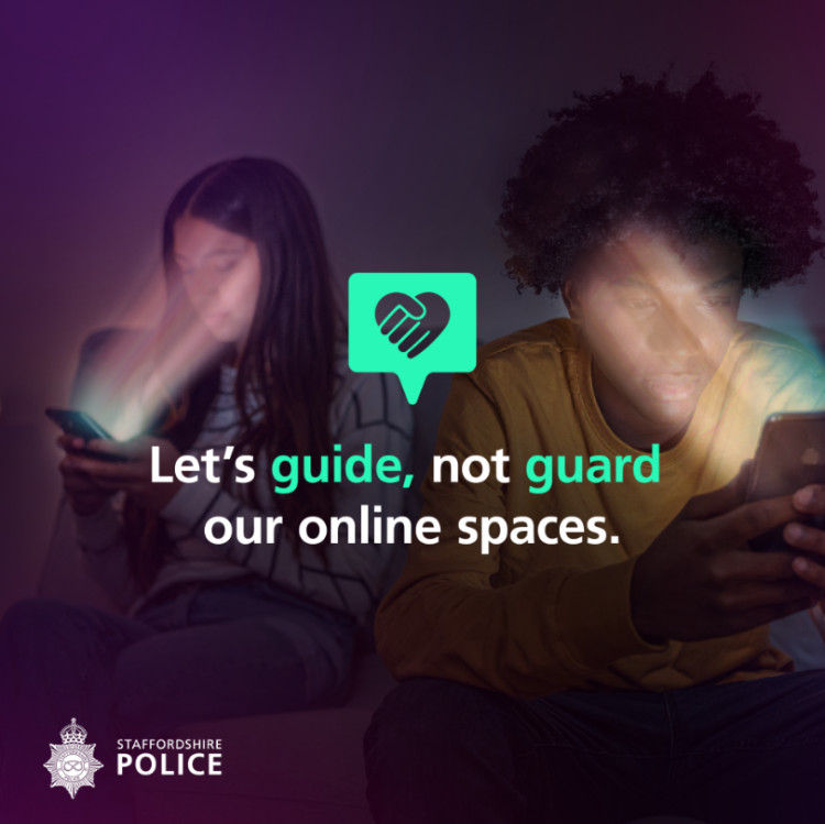 Staffordshire Police have launched a campaign to help people use social media safely (image via staffordshire.police.uk)