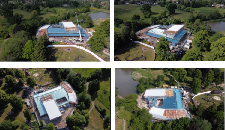 Abbey Fields Leisure Centre is expected to open next summer (image via Warwick District Council)