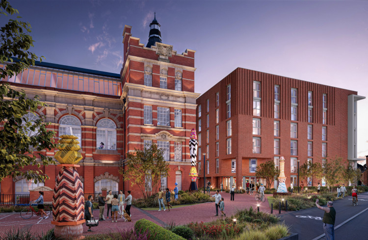 The former Stockport Art College on Greek Street is set to be turned into a new social hub and workspace for local businesses (Image - Cityheart)