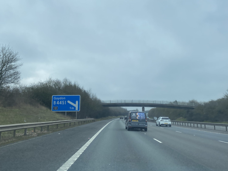The driver was chased for 10 minutes along the A46, M40 and M42 (image by Nub News) 