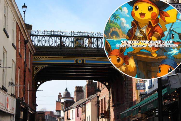 Local shop Titan Pops is hosting a half-term Pokemon treasure hunt around Stockport, suitable for all ages - and there are prizes up for grabs (Images: main - Nub News / inset - Titan Pops)