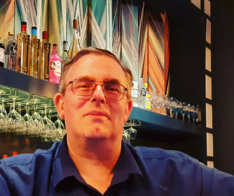 Mark Tobin behind the bar in The Loft