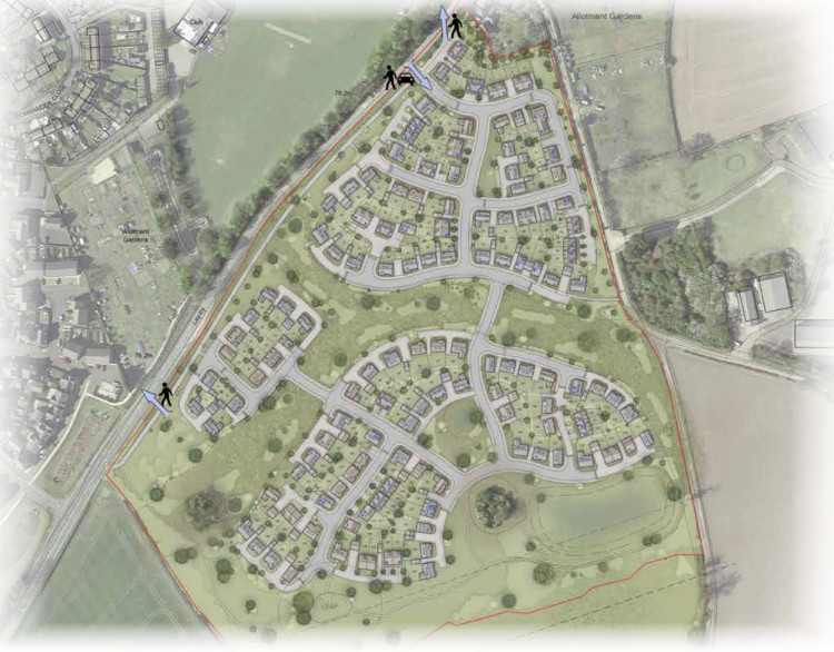 Illustrative layout plan of the site (image via Sharba Homes Ltd) 