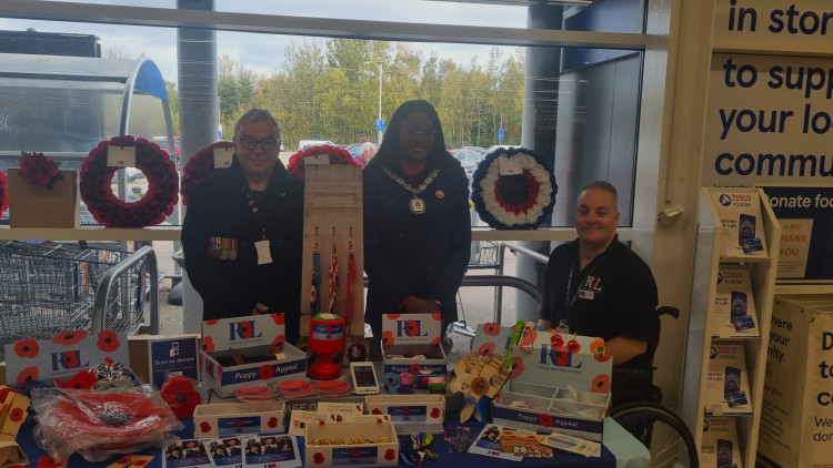 Ashby Poppy Appeal launches 2025-26 fundraising at Tesco (Photo: Grace Kennington)