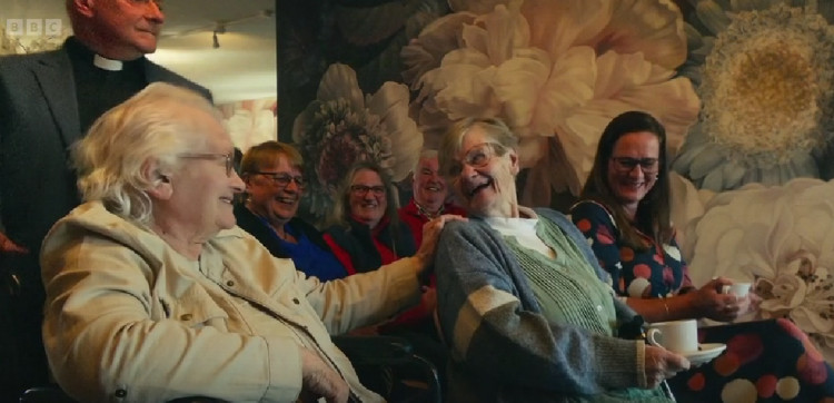 Shelagh was surprised with a One Big Thank You at Rutland Garden Centre (Photo: BBC One) Shelagh was surprised with a One Big Thank You at Rutland Garden Centre (Photo: BBC One)