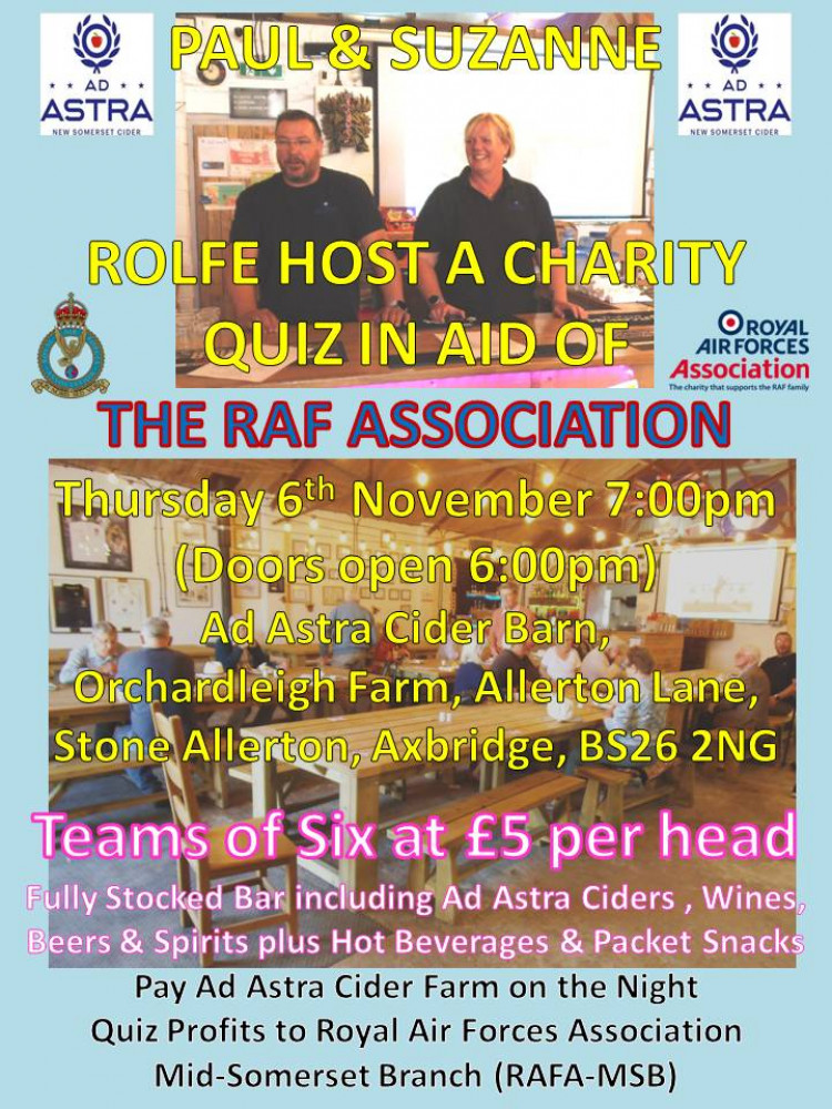 AD ASTRA CIDER FARM CHARITY QUIZ IN AID OF ROYAL AIR FORCES ASSOCIATION AD ASTRA CIDER FARM CHARITY QUIZ IN AID OF ROYAL AIR FORCES ASSOCIATION