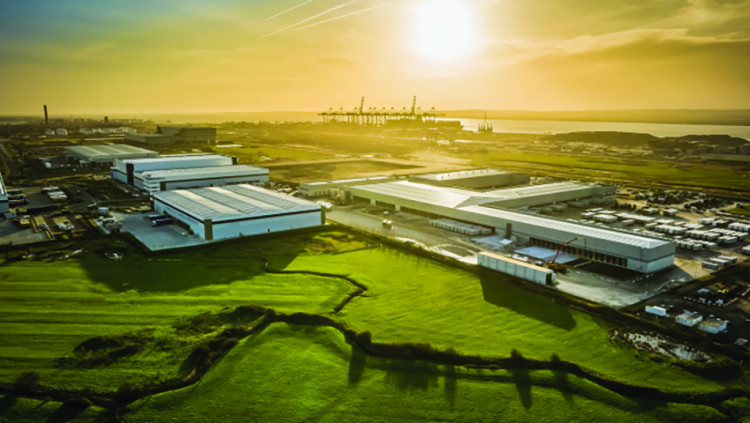 DP World's London Gateway port and logistics park.  DP World's London Gateway port and logistics park.