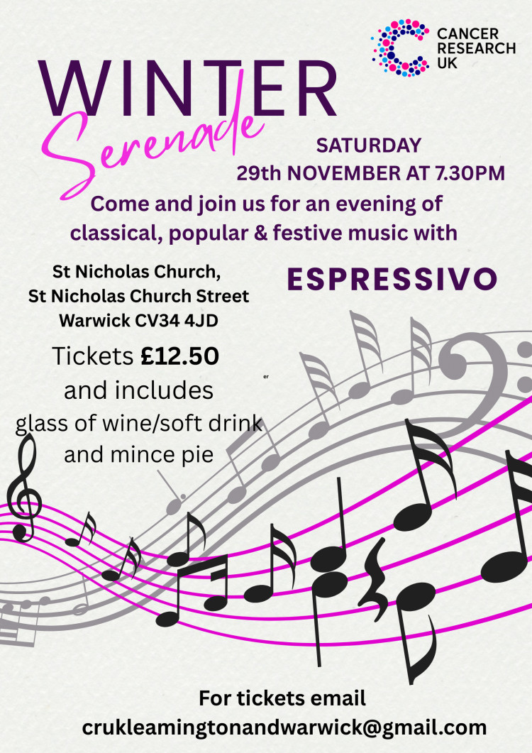Winter Serenade in aid of Cancer Research UK