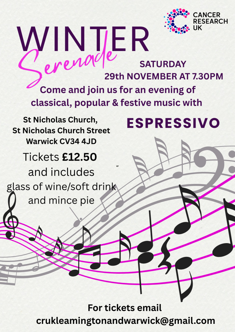 Winter Serenade in aid of Cancer Research UK Winter Serenade in aid of Cancer Research UK