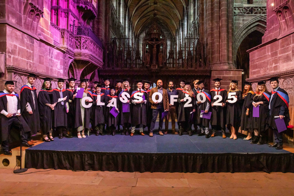 Cheshire College – South & West proudly celebrated the achievements of its Higher Education students with a formal graduation ceremony at Chester Cathedral on Wednesday 22 October (Credit: Cheshire College). Cheshire College – South & West proudly celebrated the achievements of its Higher Education students with a formal graduation ceremony at Chester Cathedral on Wednesday 22 October (Credit: Cheshire College).