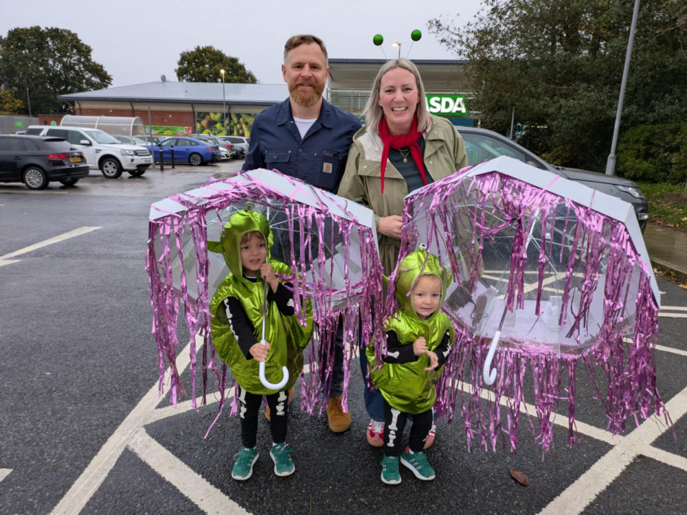 Samson and Dexter Proctor with parents Katie and Gavin enjoyed yesterday's event. (Photo: Nub News)